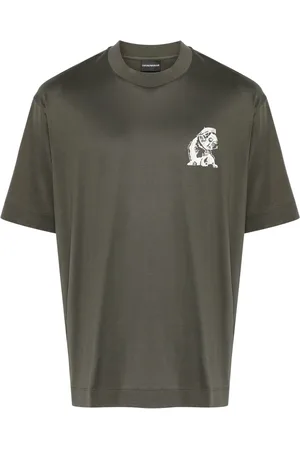 Emporio Armani Playera con bordado French Bulldog