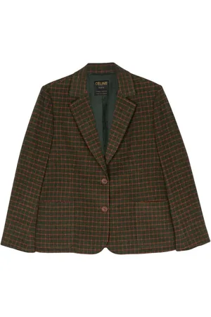 Céline Blazer con motivo de cuadros 1980