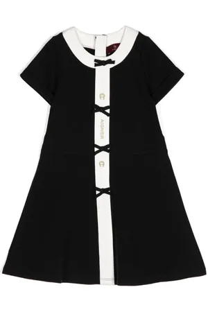 Aigner Vestido con logo bordado y detalle de moño