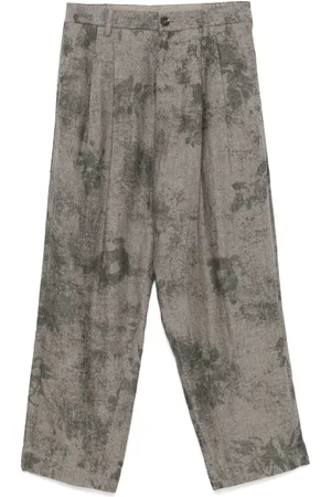 ZIGGY CHEN Pantalones con motivo de espiga