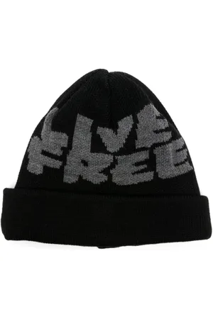 Comme des Garçons Gorro tejido con logo en intarsia