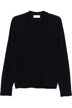 LANEUS Playera tipo polo tejida