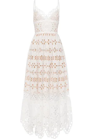 Elie saab Vestido largo con diseño bordado y cuello en V