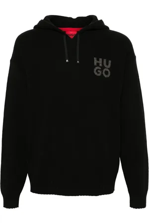 HUGO BOSS Suéter con logo en intarsia