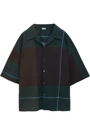 Loewe Camisa manga corta con motivo de cuadros