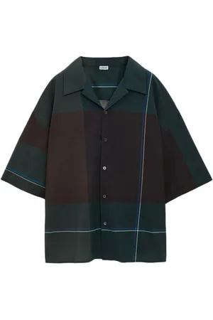 Loewe Camisa manga corta con motivo de cuadros