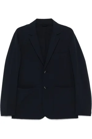 Emporio Armani Blazer de tejido seersucker con botones