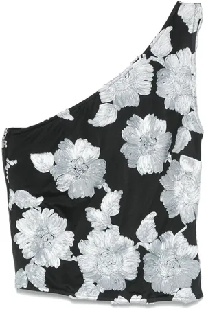 ROTATE Top de malla con motivo floral