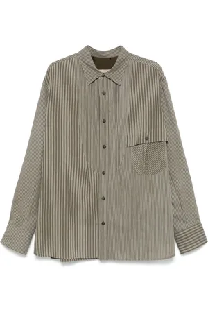 ZIGGY CHEN Camisa con rayas estampadas