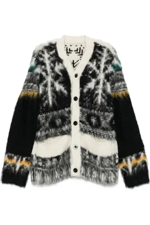 SACAI Cárdigan con estampado abstracto