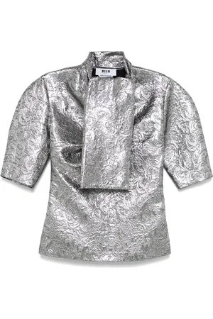 Msgm Blusa con efecto metalizado
