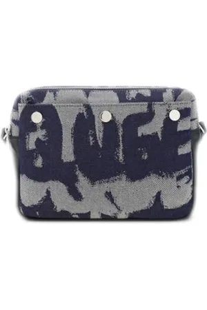 Alexander McQueen Bolsa crossbody con estampado de grafiti