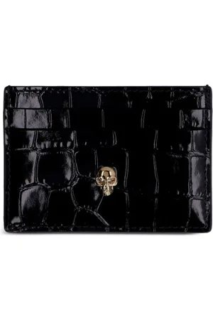 Alexander McQueen Tarjetero con motivo Skull