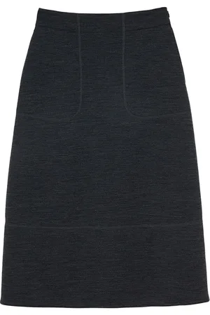 Jil Sander Falda midi con diseño acampanado