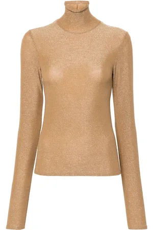 FORTE FORTE Top con glitter y cuello vuelto
