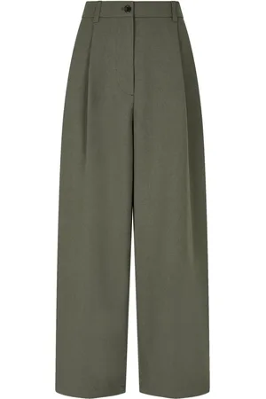 Studio Tomboy Pantalones anchos con detalles de pliegues pintuck
