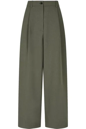 Studio Tomboy Pantalones anchos con detalles de pliegues pintuck