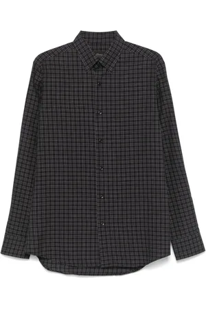 BRIONI Camisa con cuadros estampados