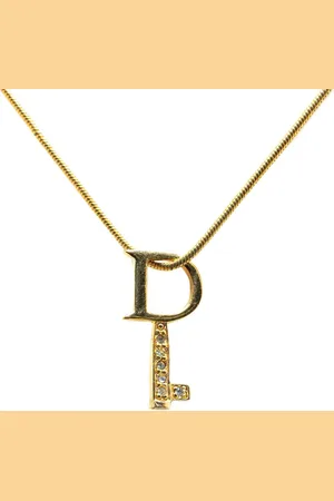 Dior Collar 20th Century Gold Plated Key Pendant