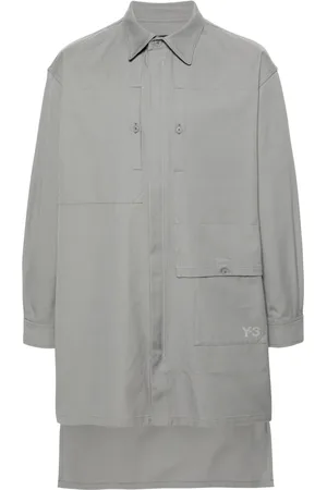 Y-3 Abrigo estilo worker con botones