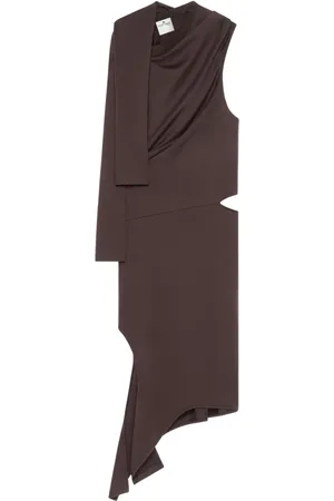 Courrèges Vestido drapeado con aberturas