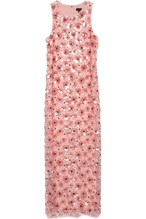 ROTATE Vestido largo con motivo floral y lentejuelas