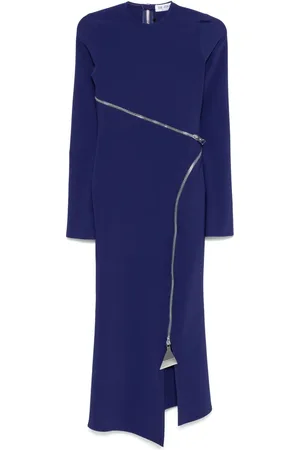 The Attico Vestido midi con detalle de cierre