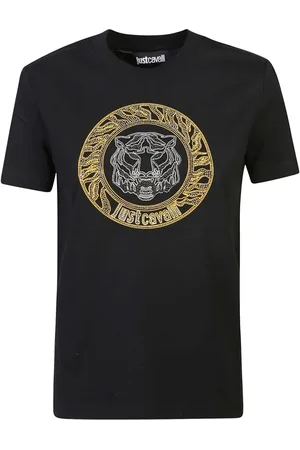 Roberto Cavalli Playera con logo estampado