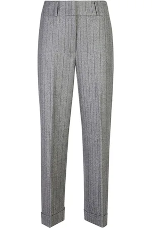 PESERICO SIGN Pantalones slim con rayas