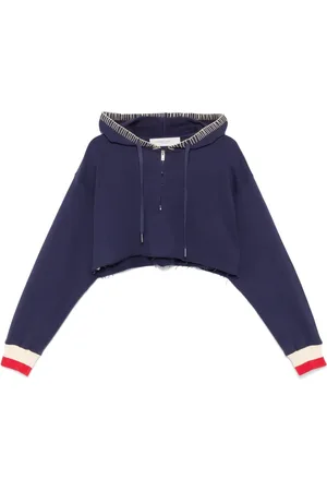 Golden Goose Hoodie corta con medio cierre