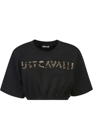 Roberto Cavalli Playera con logo estampado