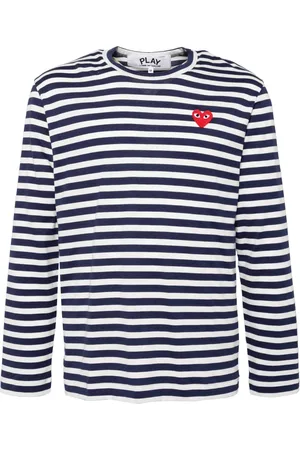 Comme des Garçons Playera con motivo de rayas