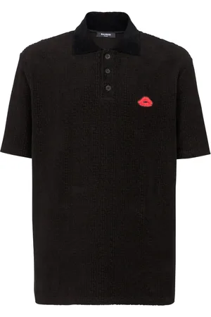 Balmain Playera tipo polo con monograma