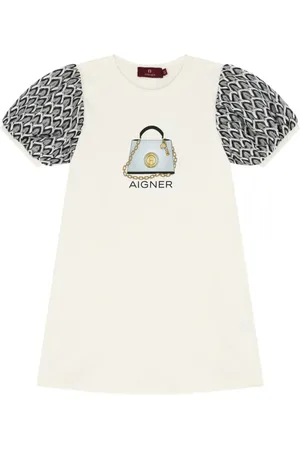 Aigner Vestido con bolsas estampadas