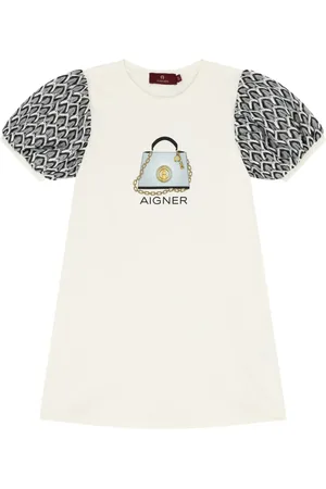 Aigner Vestido con bolsas estampadas