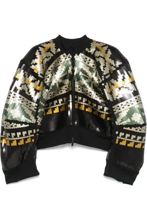 SACAI Chamarra bomber bordada con lentejuelas