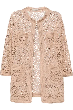 Elie saab Cárdigan corto de macramé