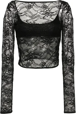 Patrizia Pepe Playera con encaje floral