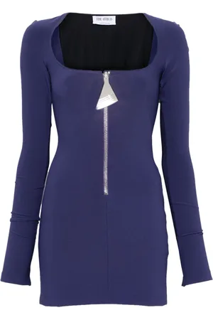 The Attico Vestido corto con escote redondo