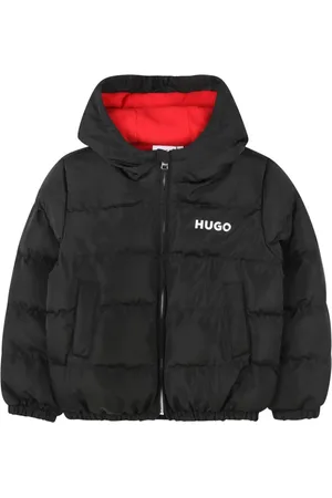 HUGO BOSS Chamarra capitonada con logo estampado