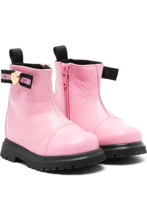 Moschino Botines con logo en el listón