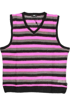 STUSSY Chaleco con motivo de rayas