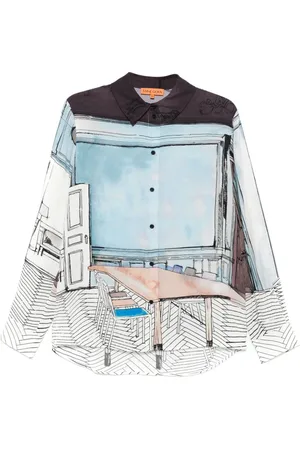 STINE GOYA Camisa con estampado de paisaje