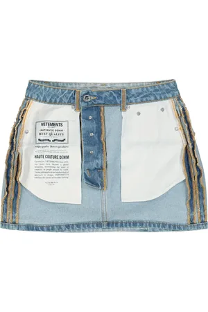 Vetements Falda Inside-Out Denim