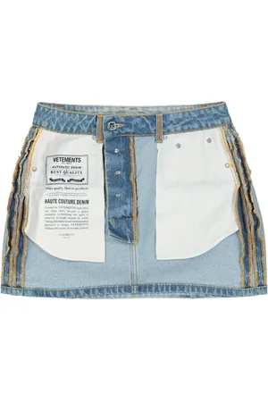 Vetements Falda Inside-Out Denim