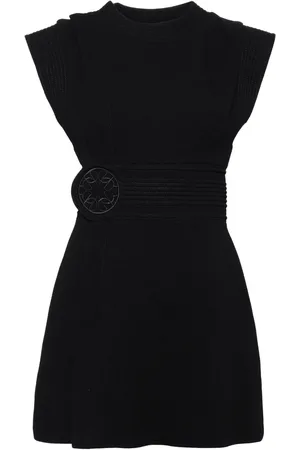 Elie saab Vestido de día con parche del logo