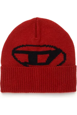 Diesel Gorro con logo Oval D en intarsia