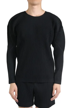 Issey Miyake Pleated long-sleeve T-shirt