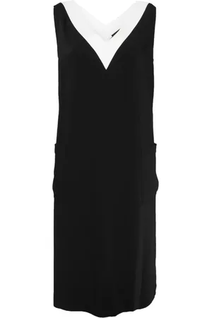 AGNÈS B. Vestido con cuello en V y detalle en contraste