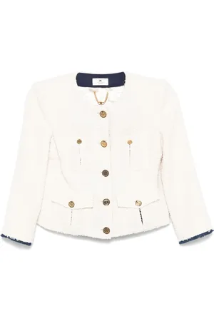 Elisabetta Franchi Chamarra de tweed corta
